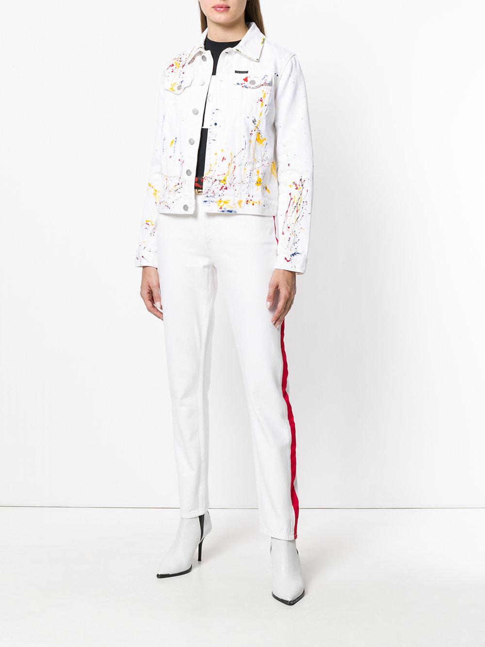 Ck Jeans Paint Splash Denim Jacket in 