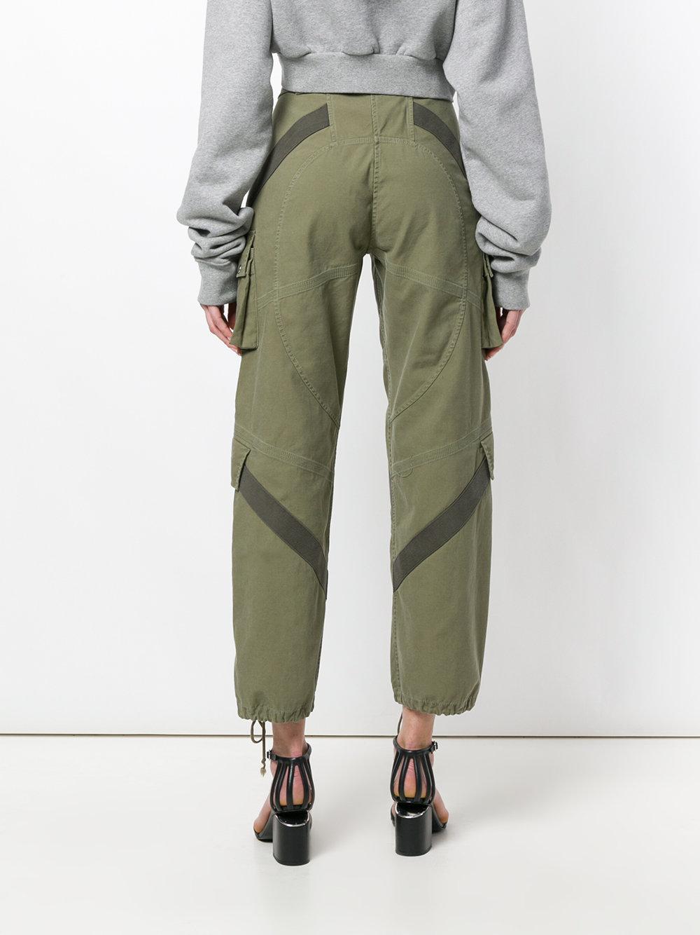 Alexander Wang High Waisted Multi-pocket Trousers in Green - Lyst