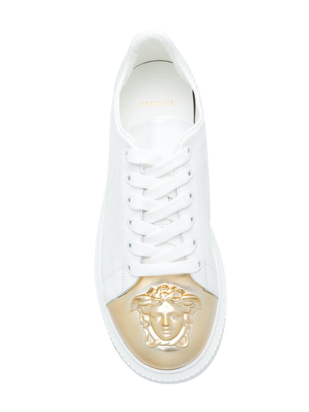 Versace Low-top Medusa Sneakers in White for Men | Lyst