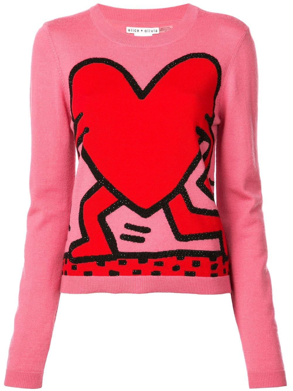 Alice and olivia heart sweater sales