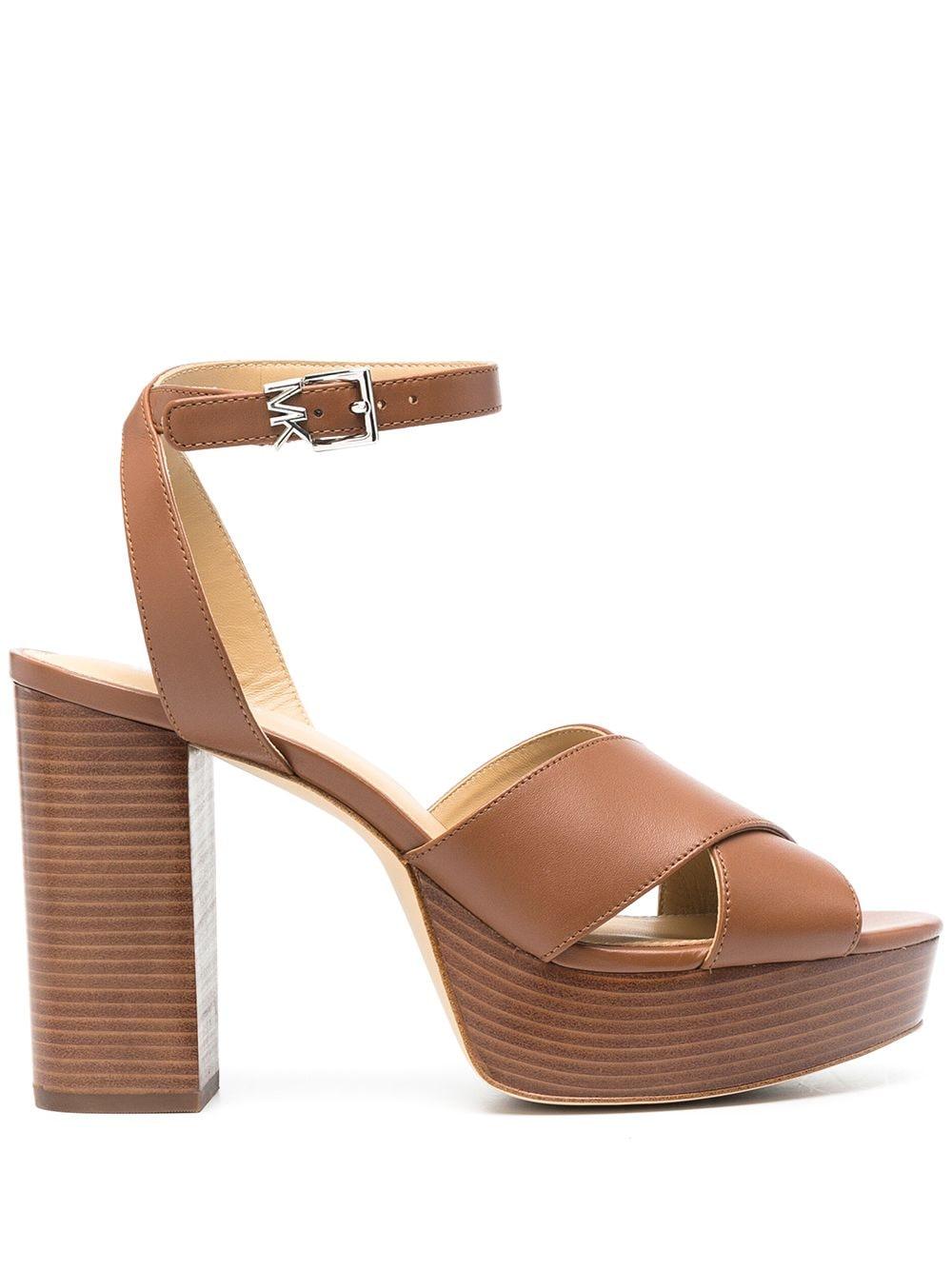 michael kors brown sandals heels