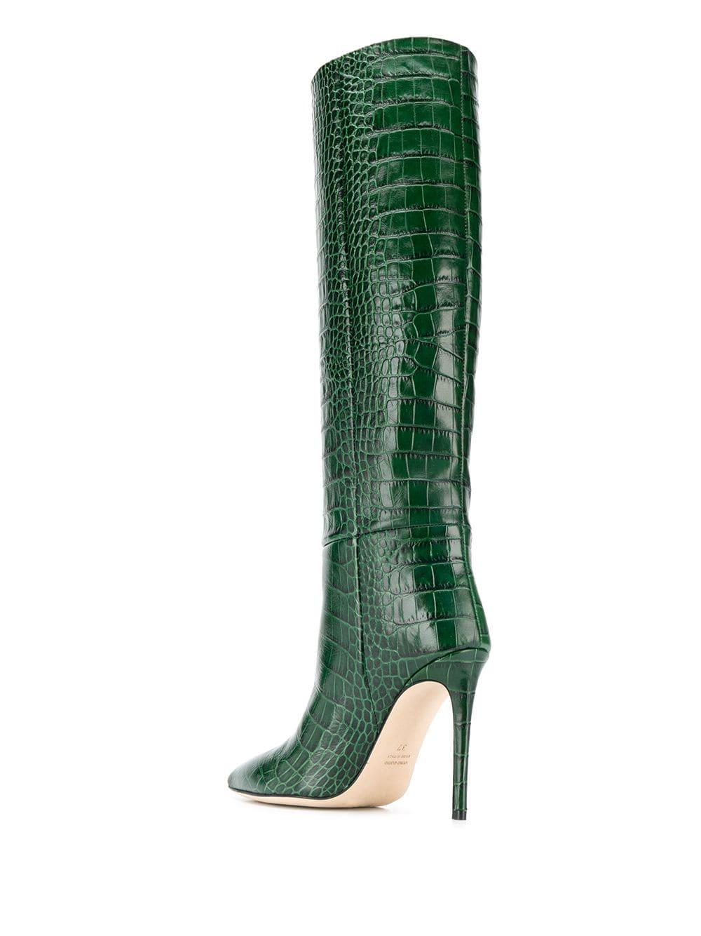 green crocodile boots