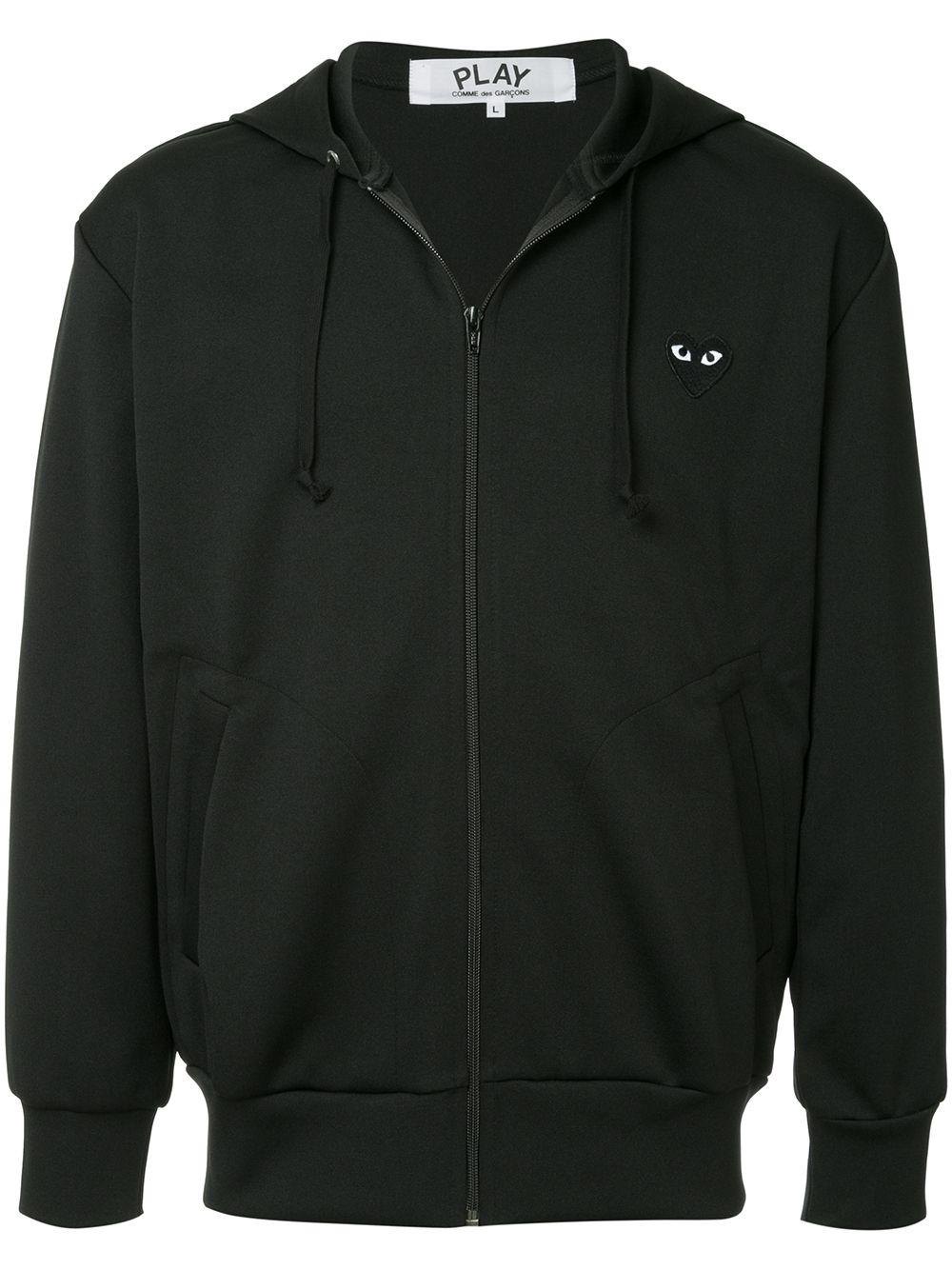 Sudadera capucha y logo COMME DES GARCONS PLAY de hombre de color Negro Lyst