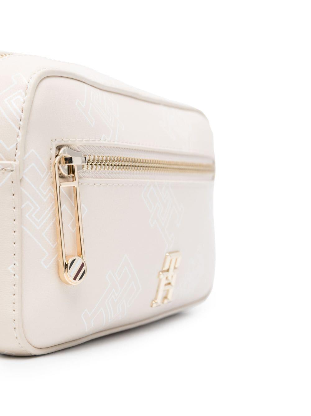 Tommy Hilfiger Iconic Monogram-pattern Crossbody Bag in Natural | Lyst