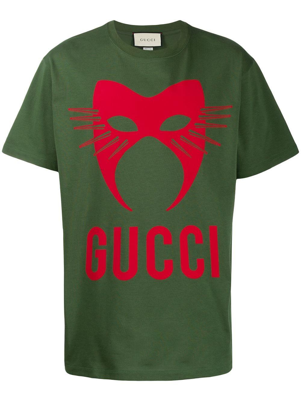 white and green gucci shirt
