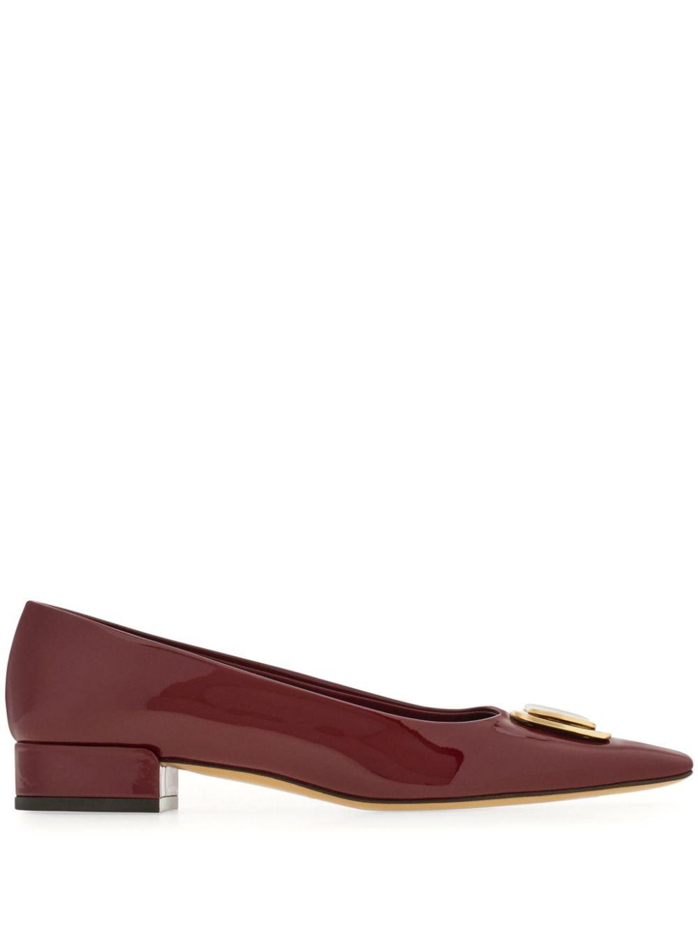 Salvatore Ferragamo バーガンディ フラットシューズ Salvatore Ferragamo バーガンディ フラットシューズ