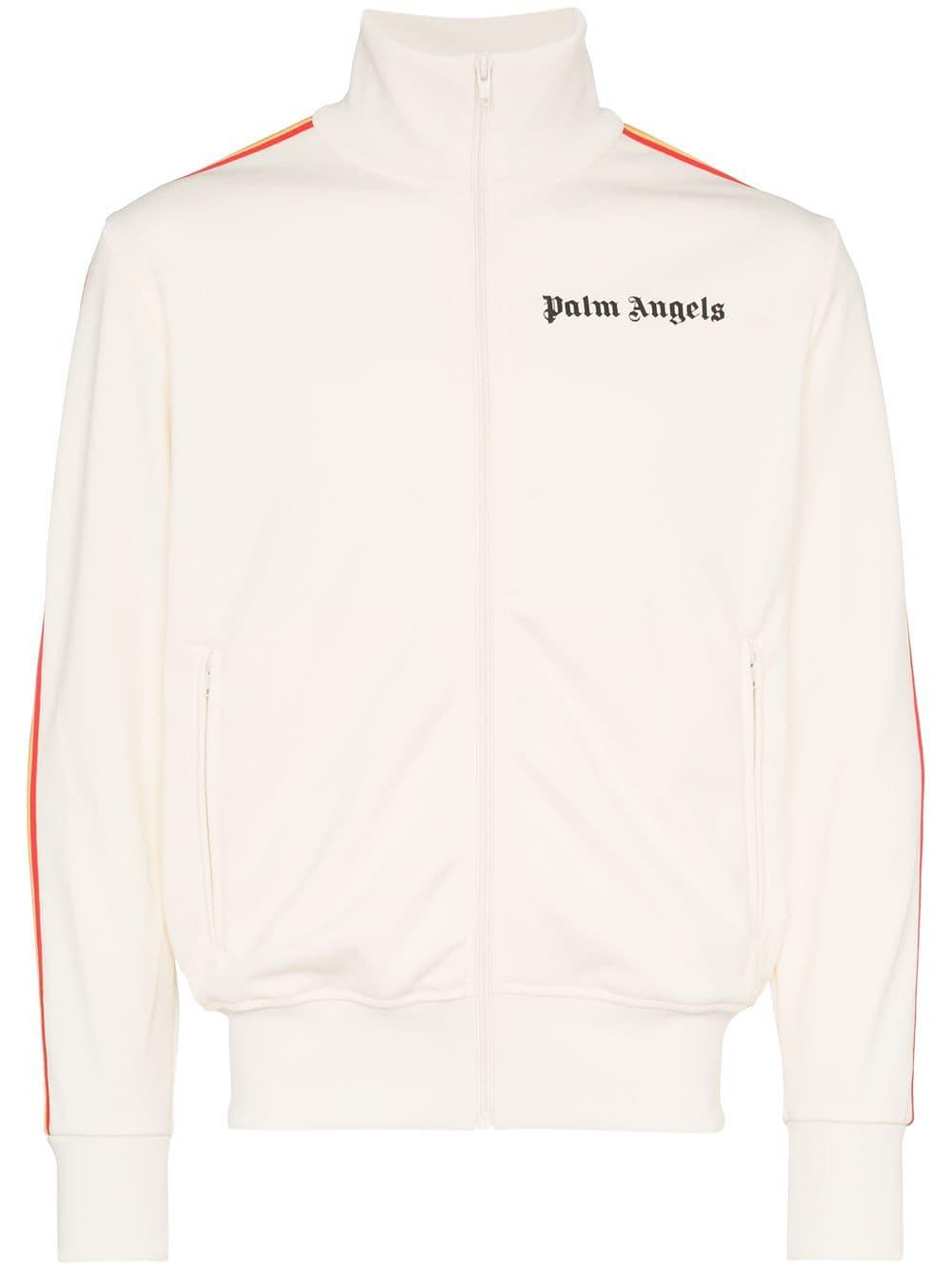 Palm Angels Rainbow Stripe Tracksuit Jacket in White for Men