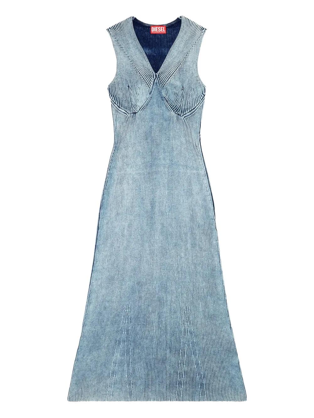 ワンピース DIESEL Denim De-Dra Mini Dress Women's Minidress in fringed Tencel denim | Blue | Diesel