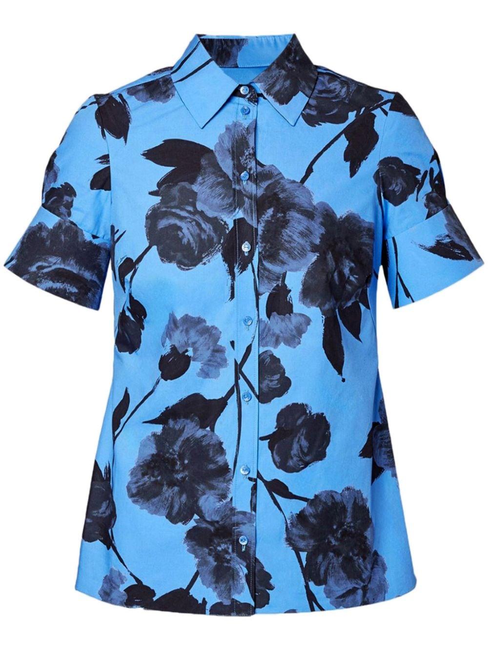 Erdem short sleeve floral shops print top.