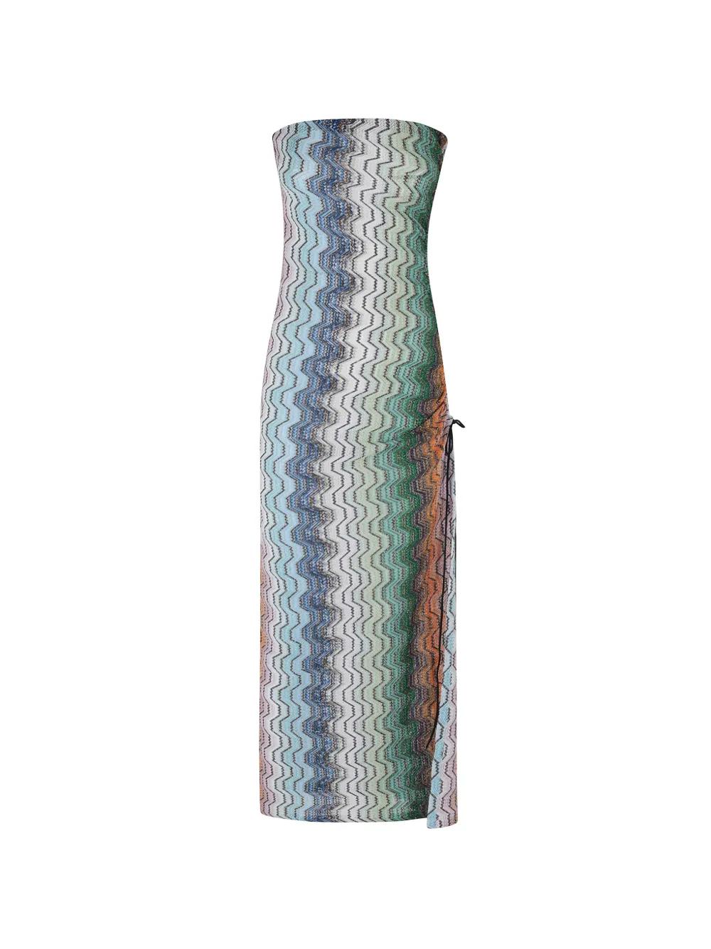 floral empire waist dress Floral Printed Strapless Formal Evening Dress with Empire Waist