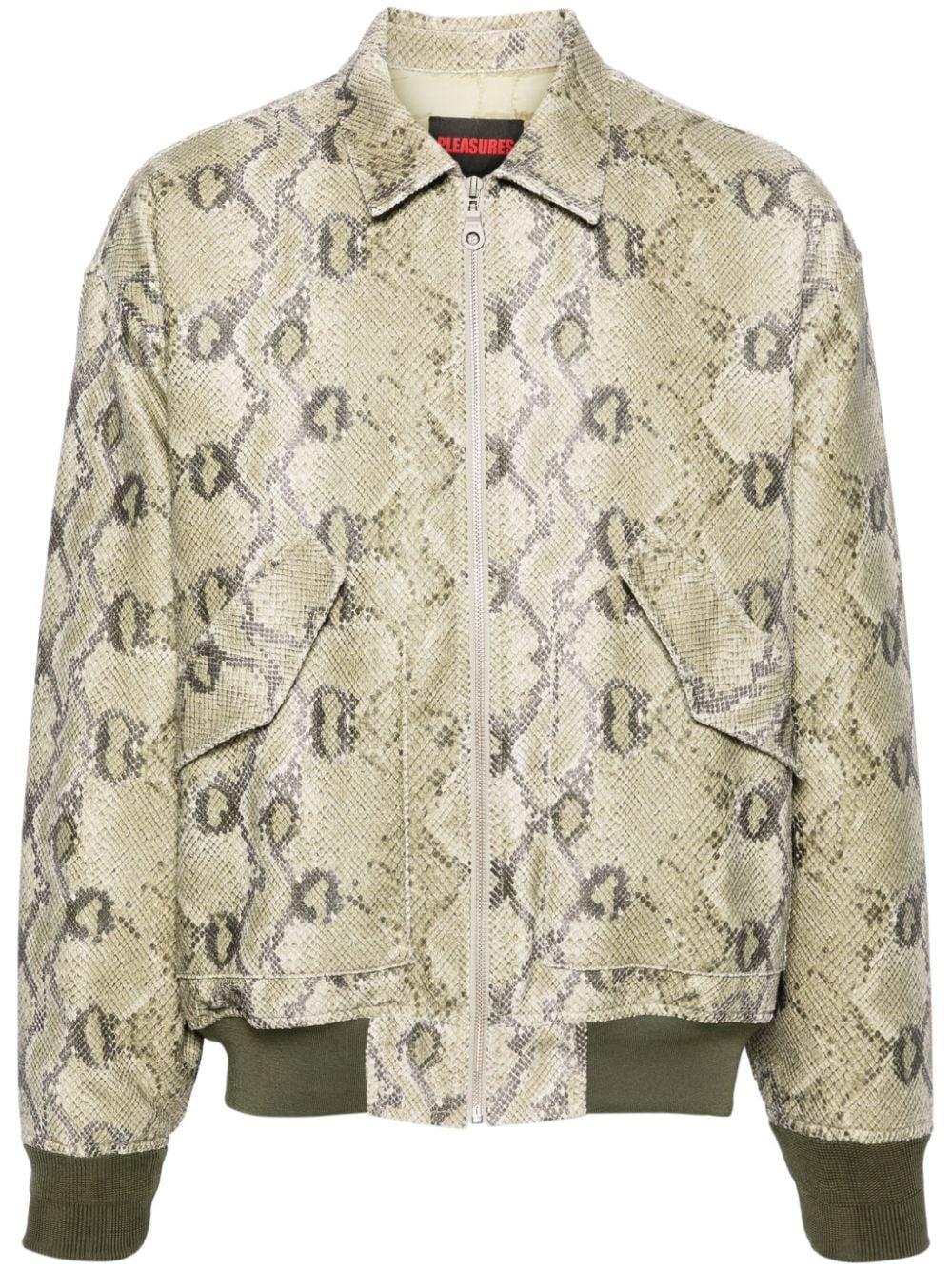 Snakeskin bomber jacket best sale