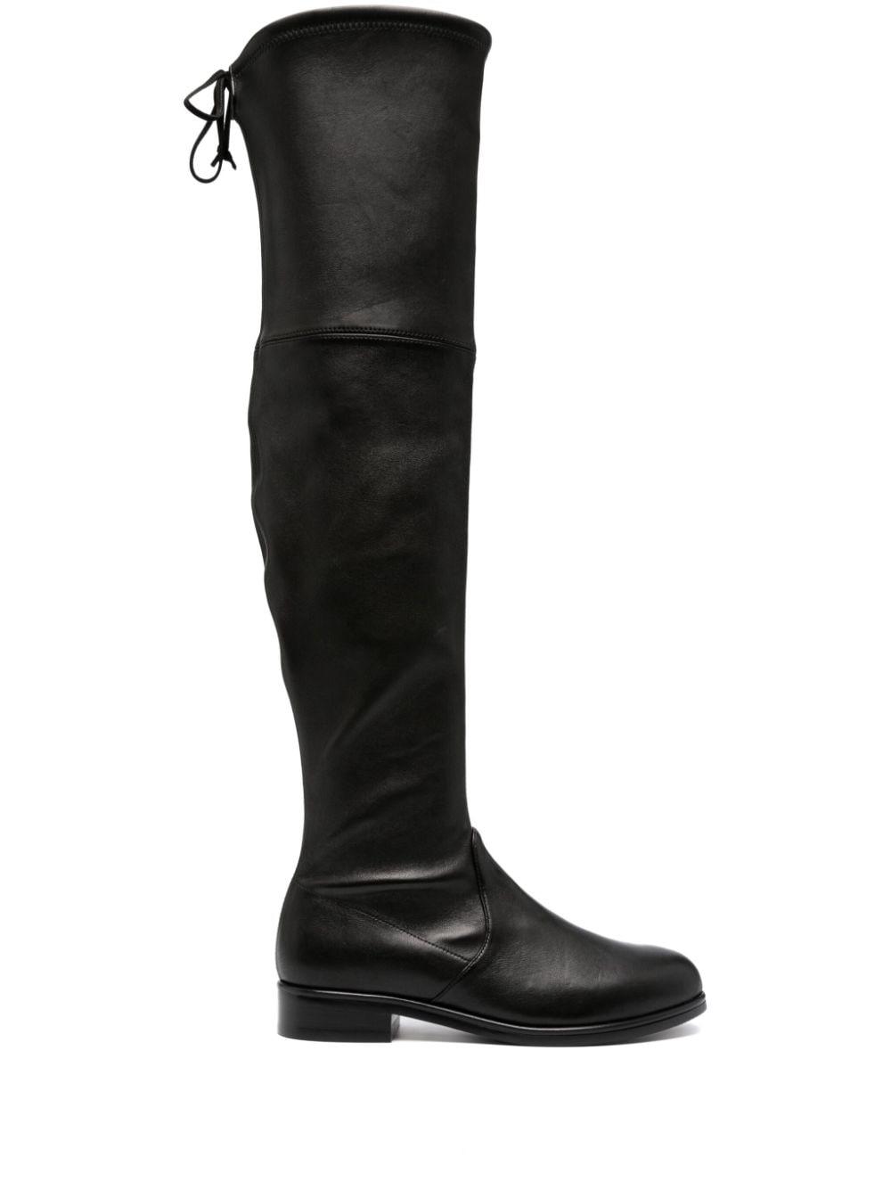 Stuart Weitzman Lowland Ultralift 50mm Over The Knee Leather Boots In Black Lyst