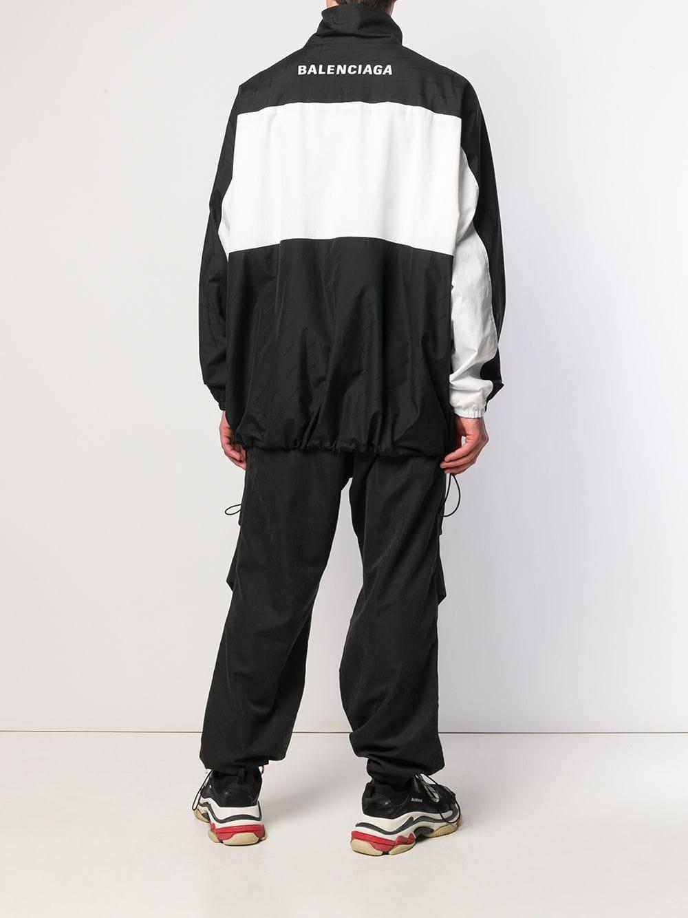 Balenciaga Zip-up Track Jacket in Black for Men | Lyst