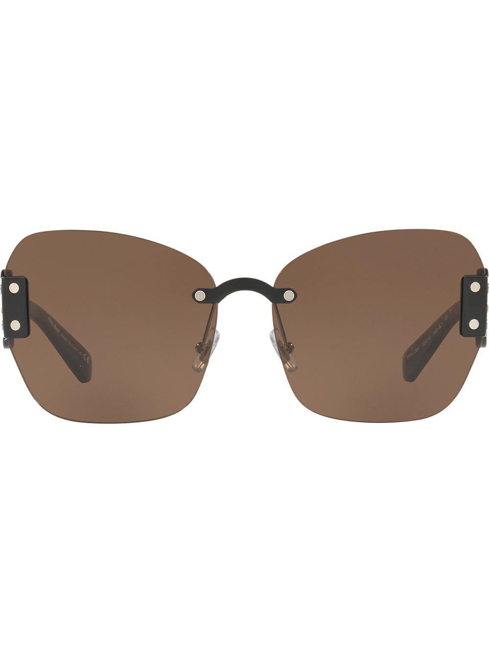 Download Miu Miu Sorbet Butterfly Sunglasses in Brown - Lyst