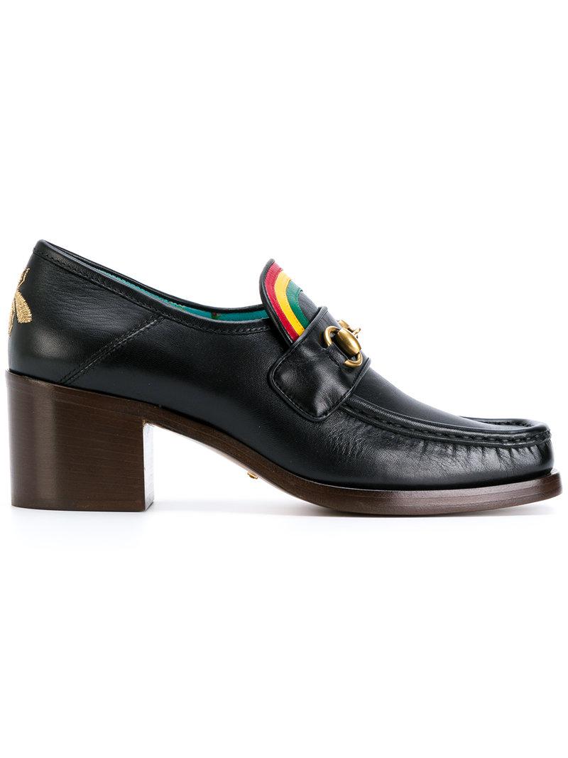 Gucci Rainbow Horsebit Loafers in Black | Lyst