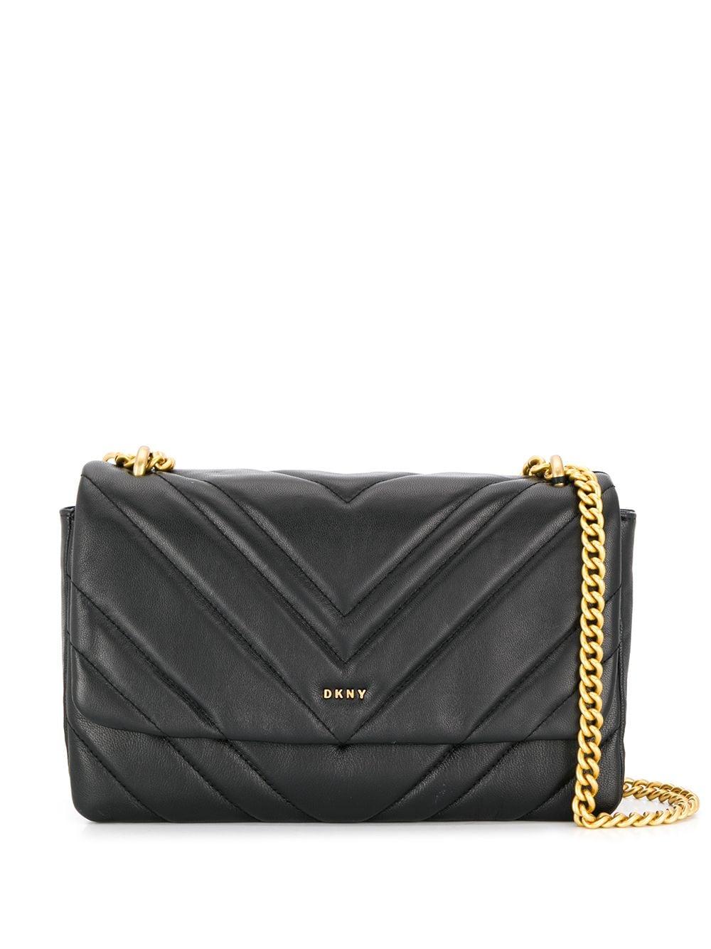 DKNY Leder Gesteppte Handtasche in Schwarz Damen Taschen Schultertaschen 