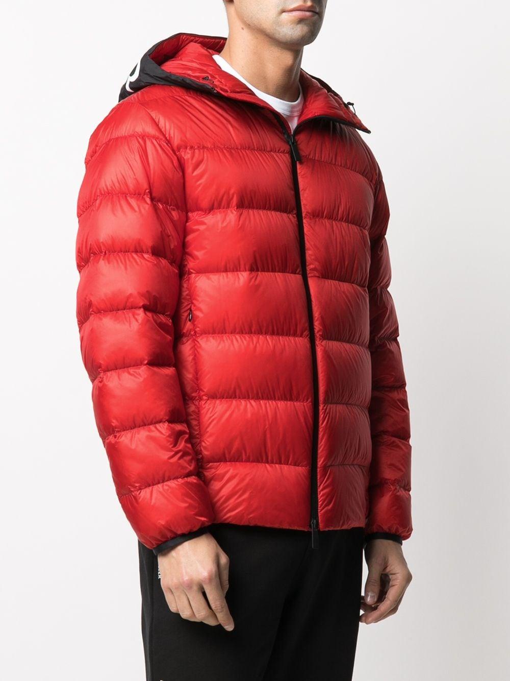 Moncler Hooded Padded Down Jacket in Red for Men - Lyst