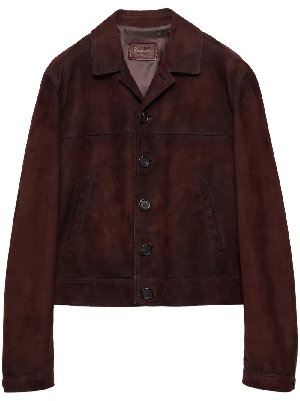 メンズ Prada レザージャケット | Lyst