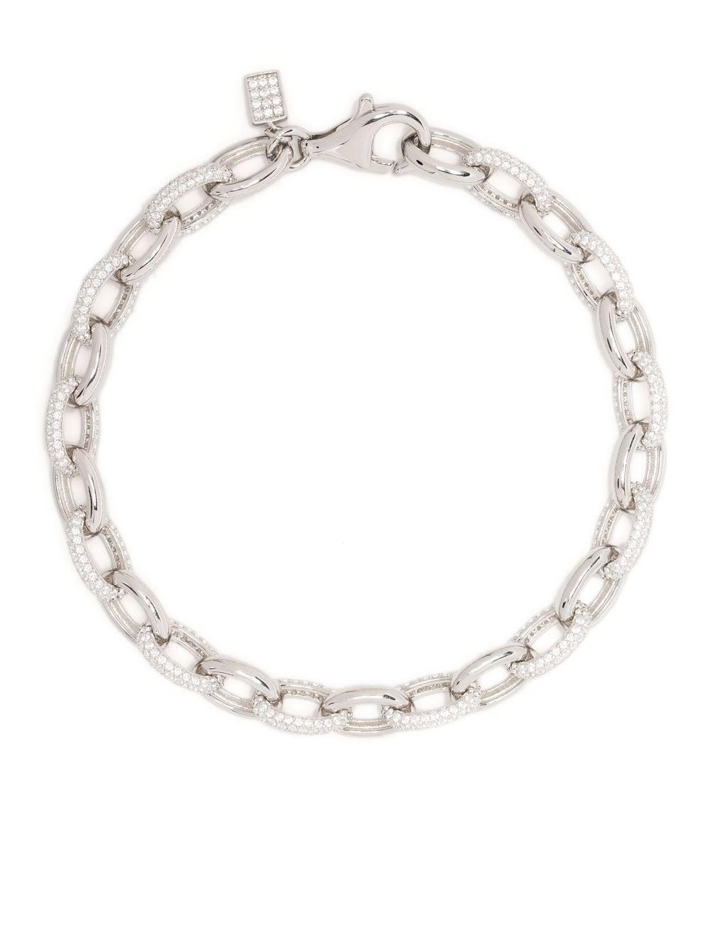 NUMBERING Pavé Chain-link Bracelet in White | Lyst