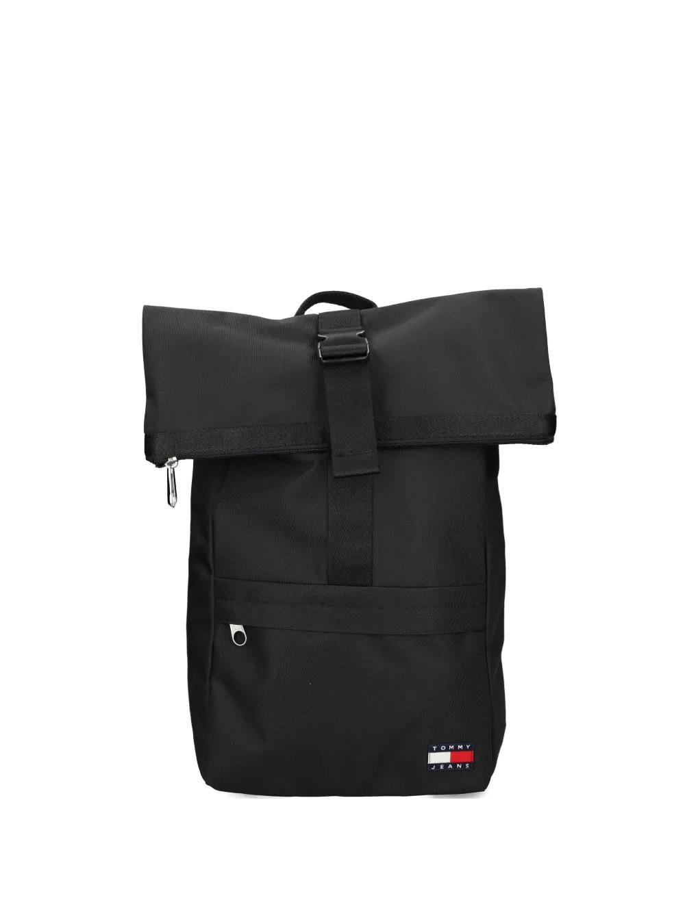 Tommy Hilfiger Buckle-Fastening Roll-Top Backpack in Black for Men