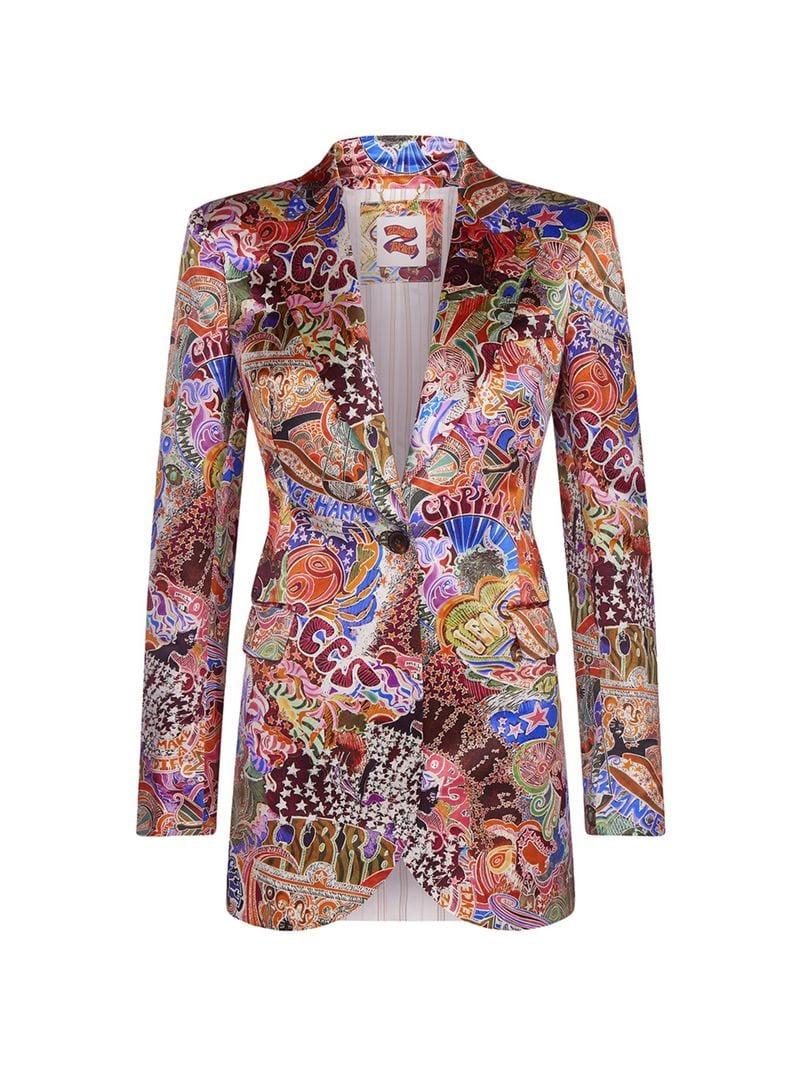 Tommy Hilfiger Tommy X Zendaya Zodiac Print Blazer in Brown | Lyst