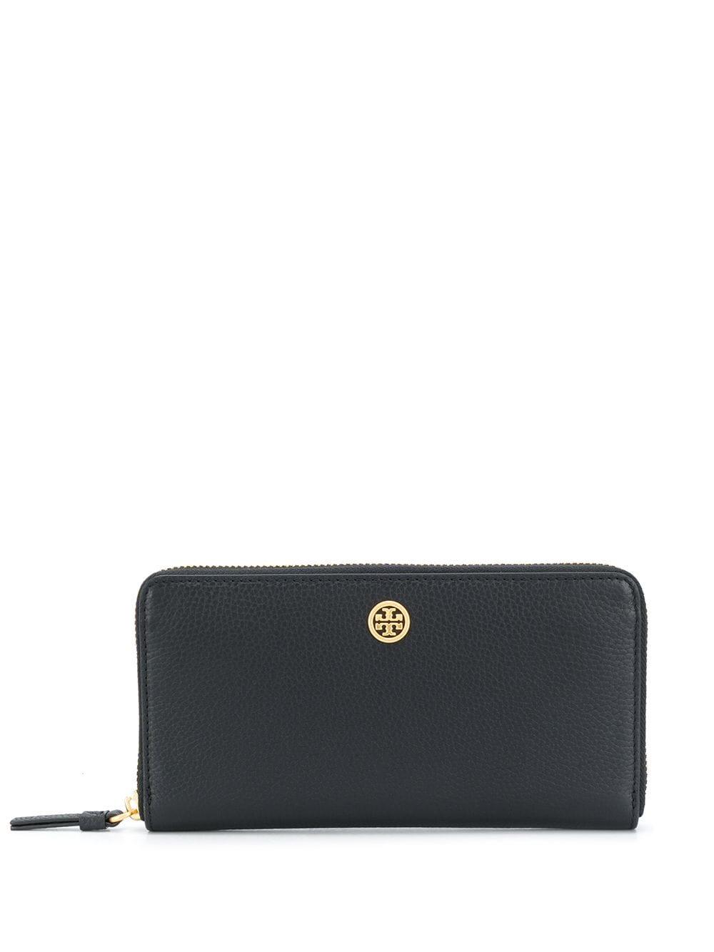 Tory Burch Leather Robinson Continental Wallet in Black Lyst