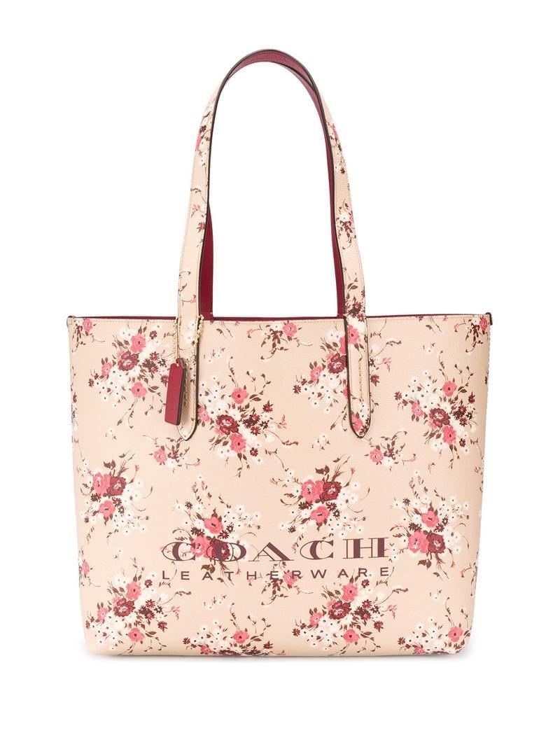 floral coach tote