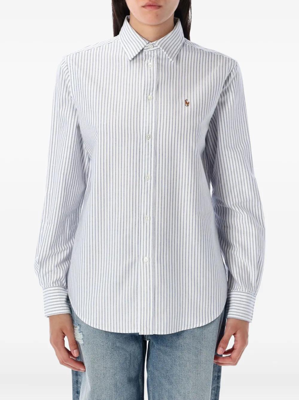 Polo Ralph Lauren Gestreiftes Oxford-Hemd in Grau Lyst AT