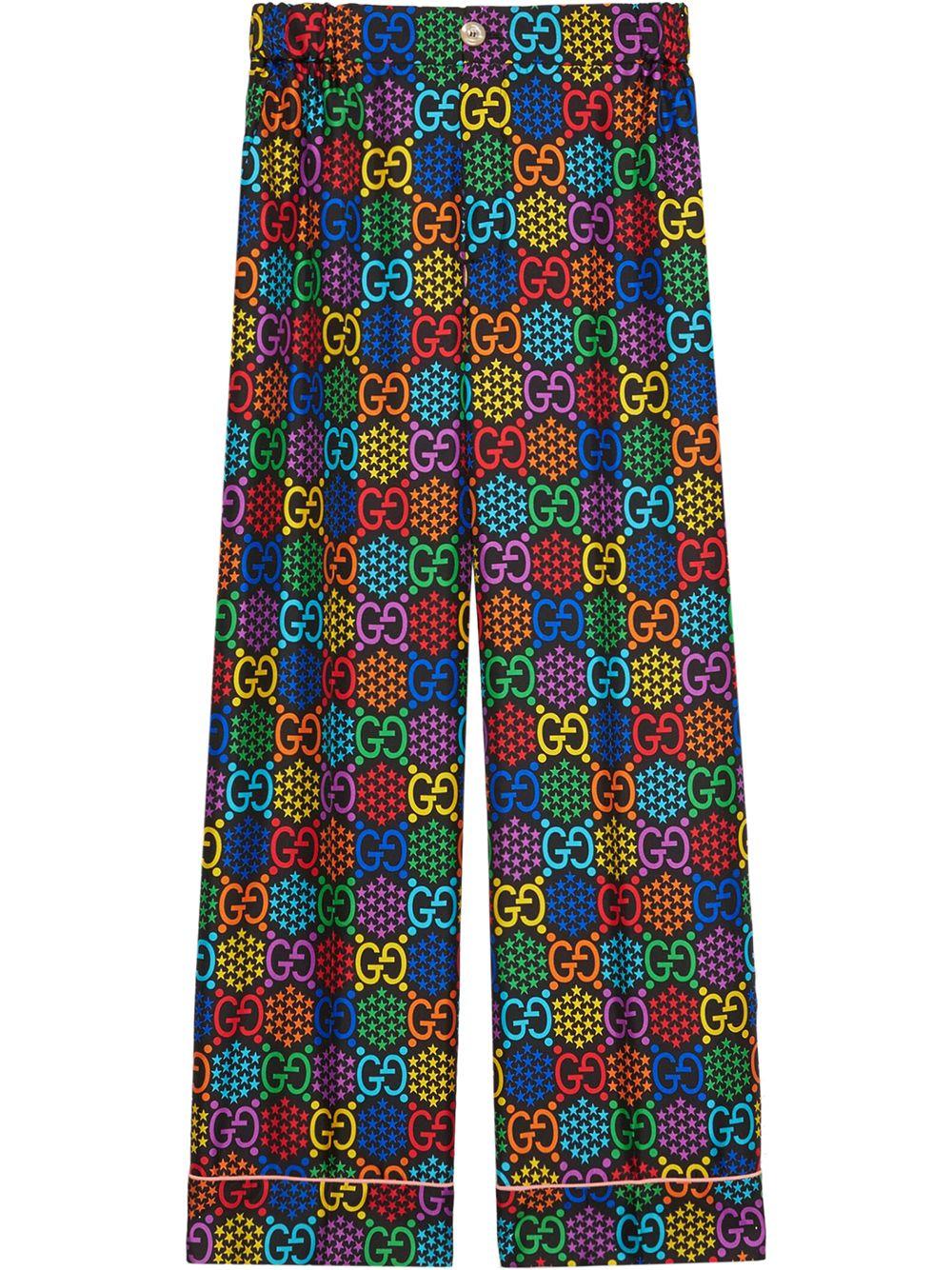 Gucci GG Psychedelic Print Pyjama Trousers in Black | Lyst