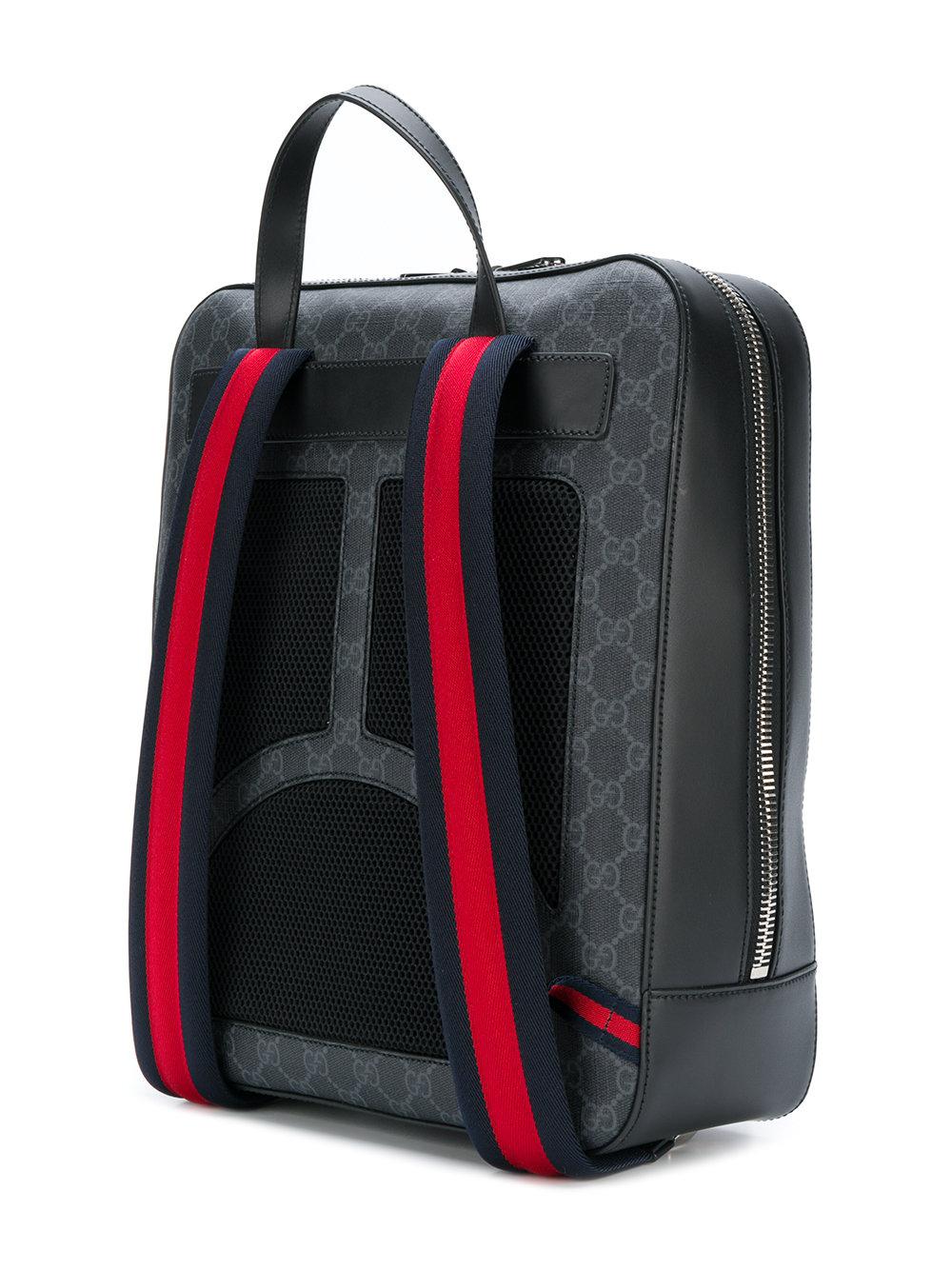 Gucci Canvas Gg Supreme Night Courier Backpack in Black for Men - Lyst
