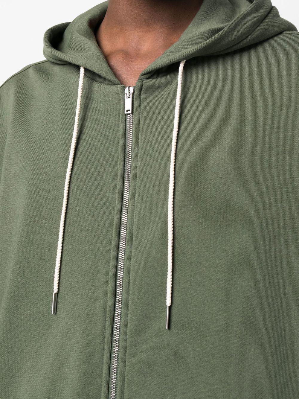 Jil Sander Zip-up Long-sleeve Hoodie in Green for Men | Lyst