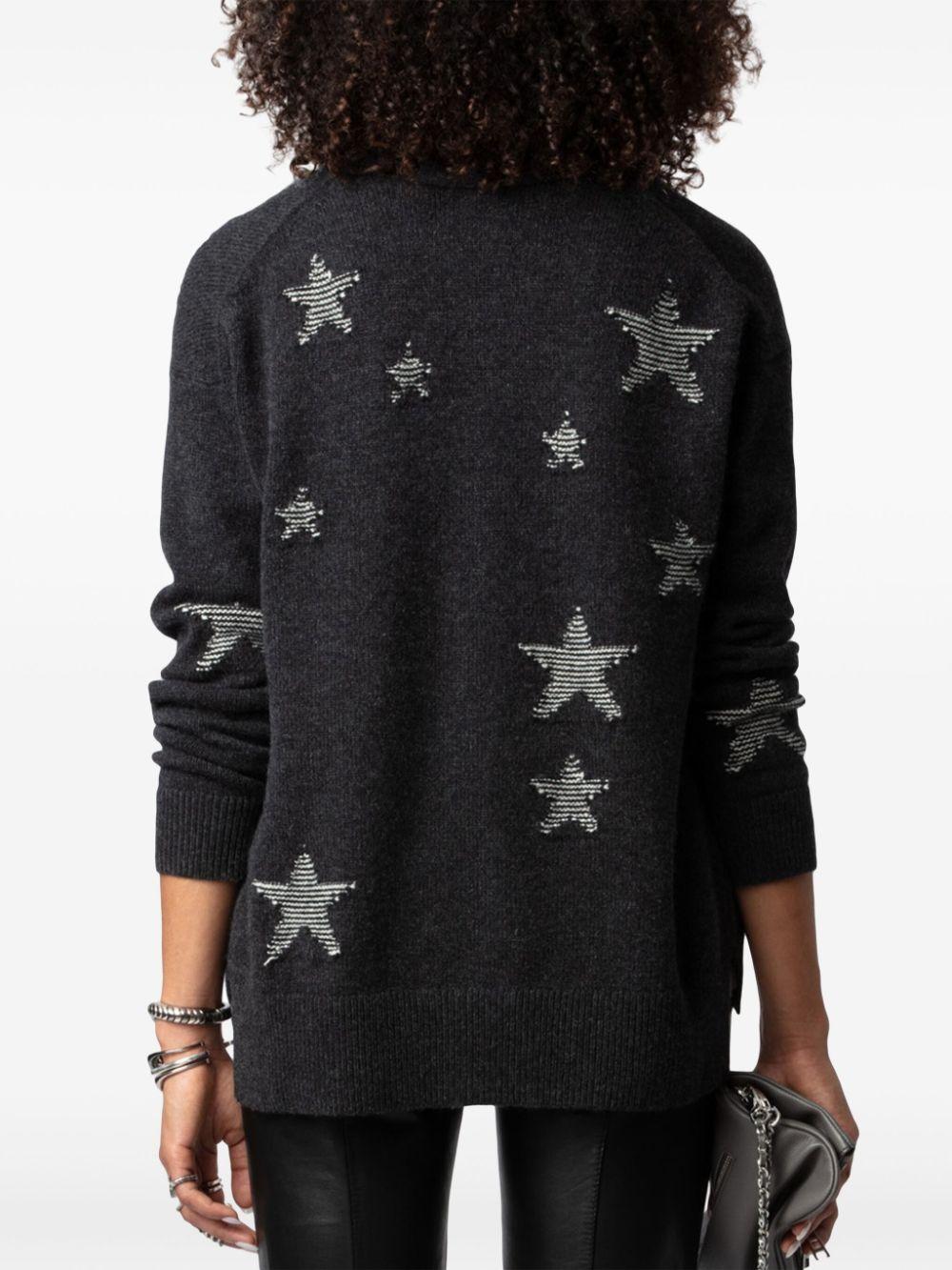 Zadig & Voltaire レディース ブラック Mirka Stars カーディガン 