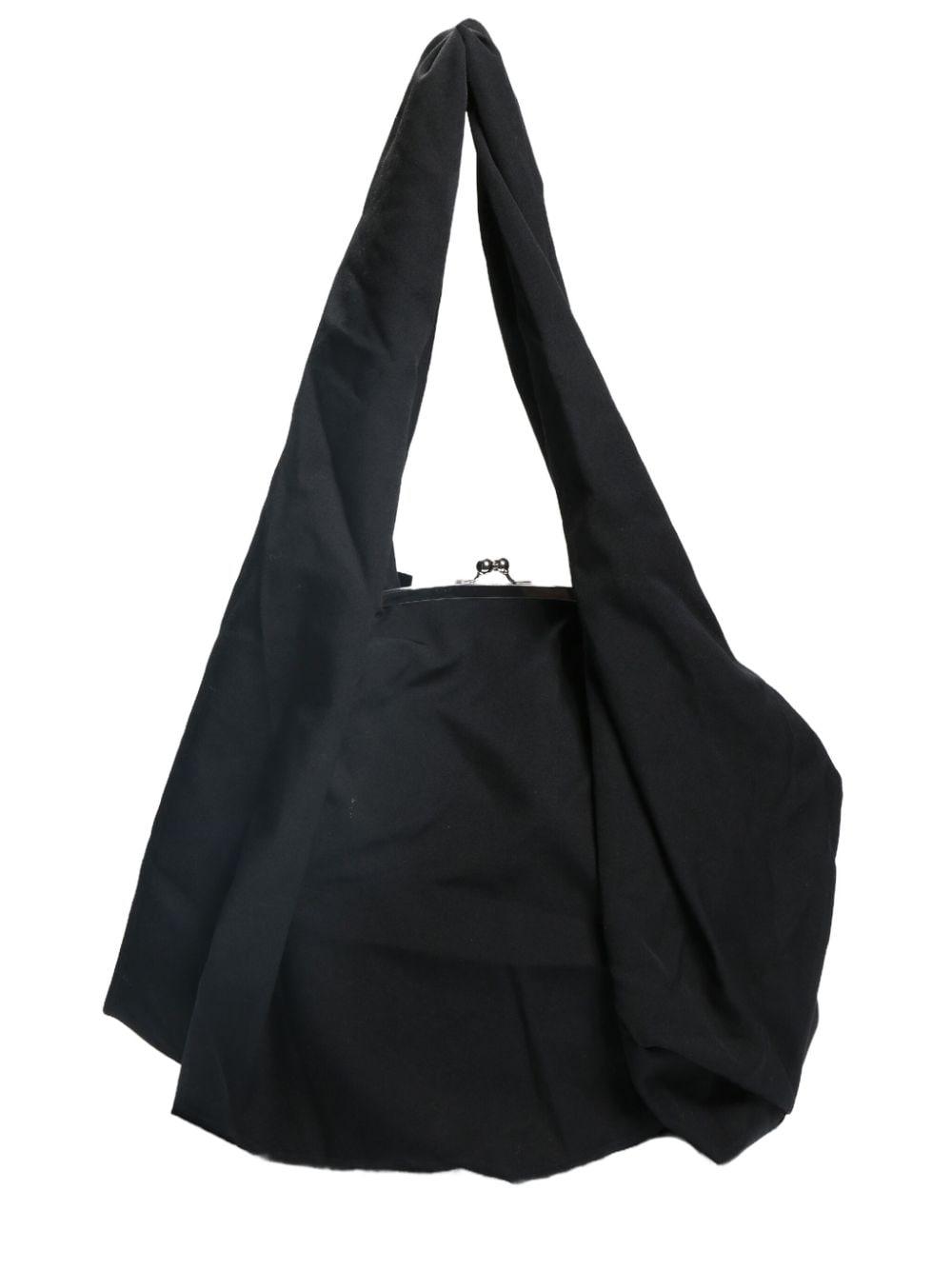 Y's Yohji Yamamoto Wool Gabardine Shoulder Bag in Black | Lyst