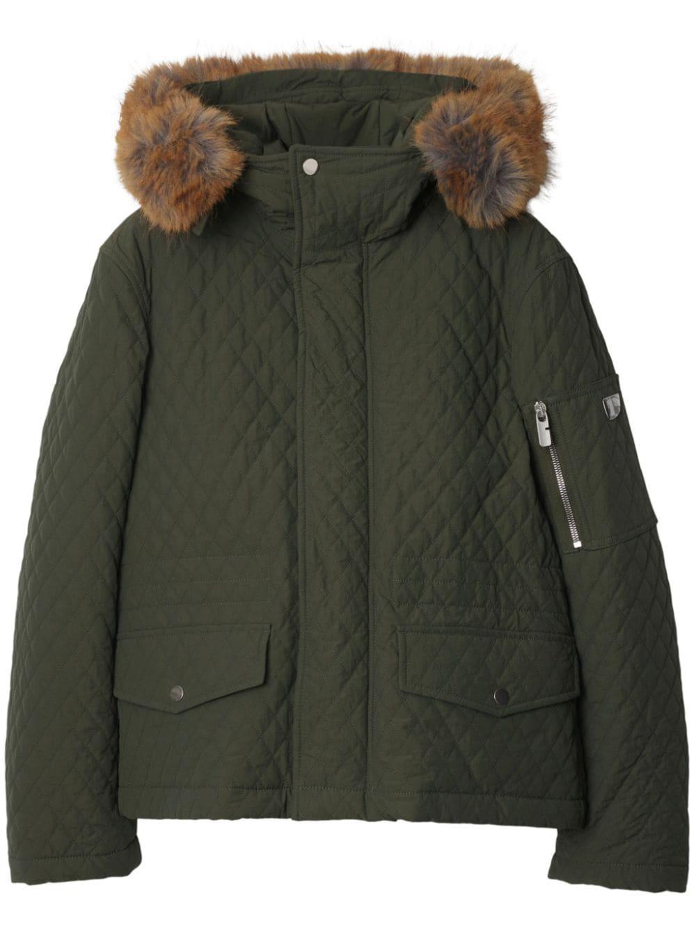 Burberry jacket with fur hood hot sale