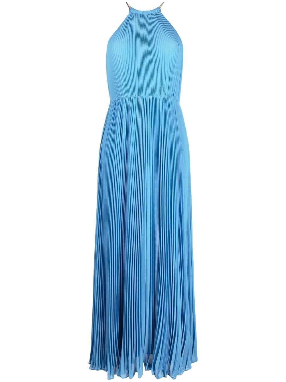 MICHAEL Michael Kors Geplooide Maxi jurk in het Blauw Lyst NL