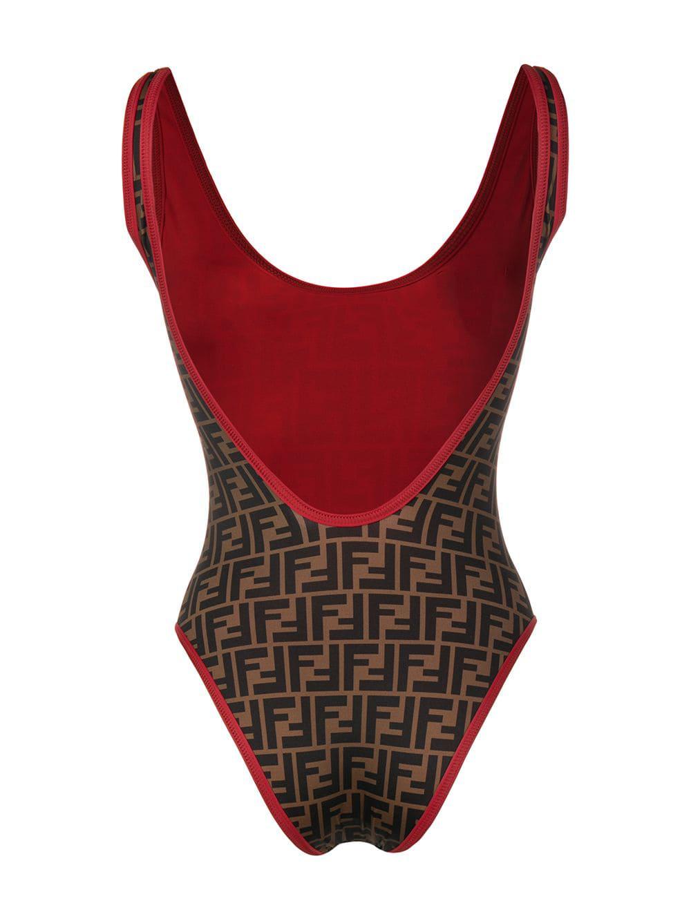 fendi ff logo swimsuit