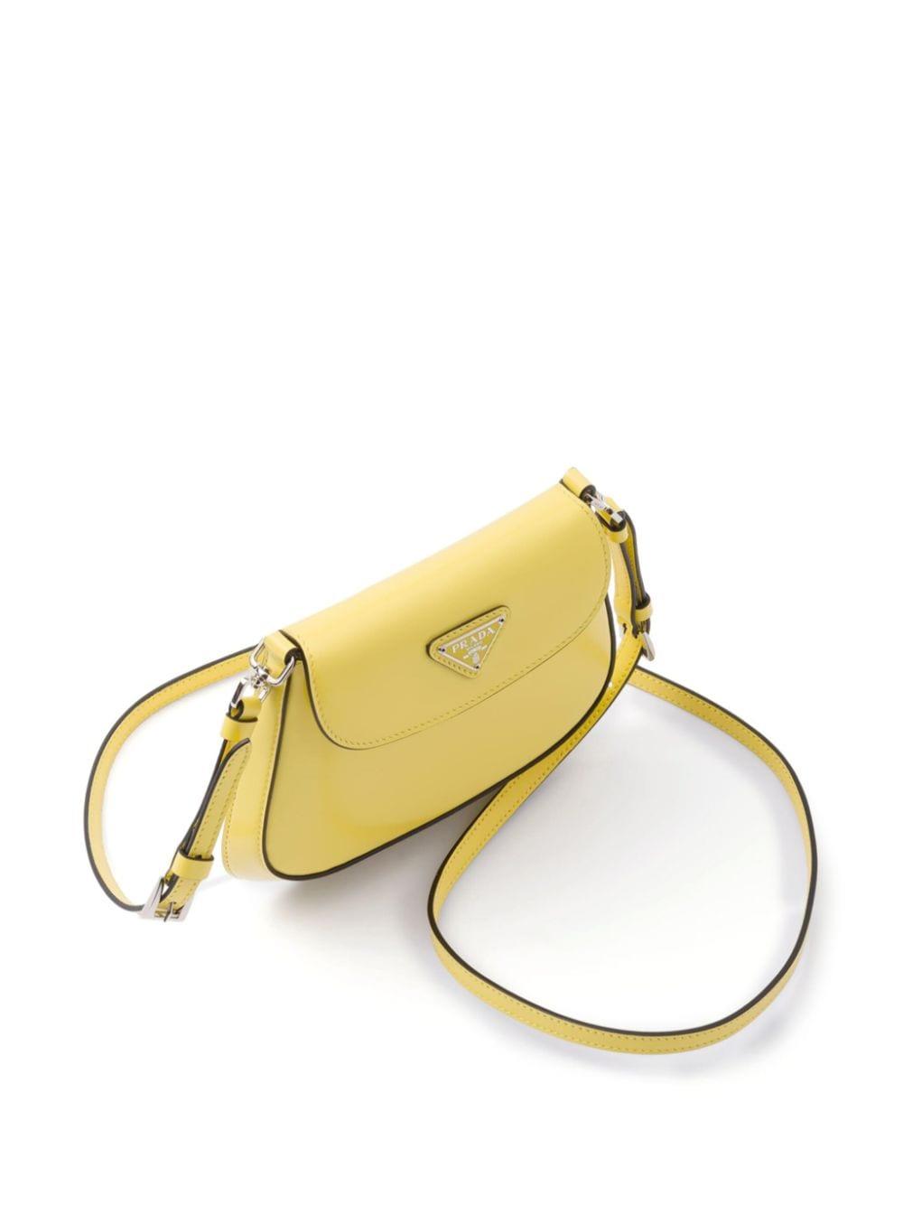 ショルダーバッグ・ポシェット *PRADA* Mini Cleo Brushed Leather Shoulder Bag Yellow 1BH188 Prada Cleo Leather Mini Bag in Yellow | Lyst