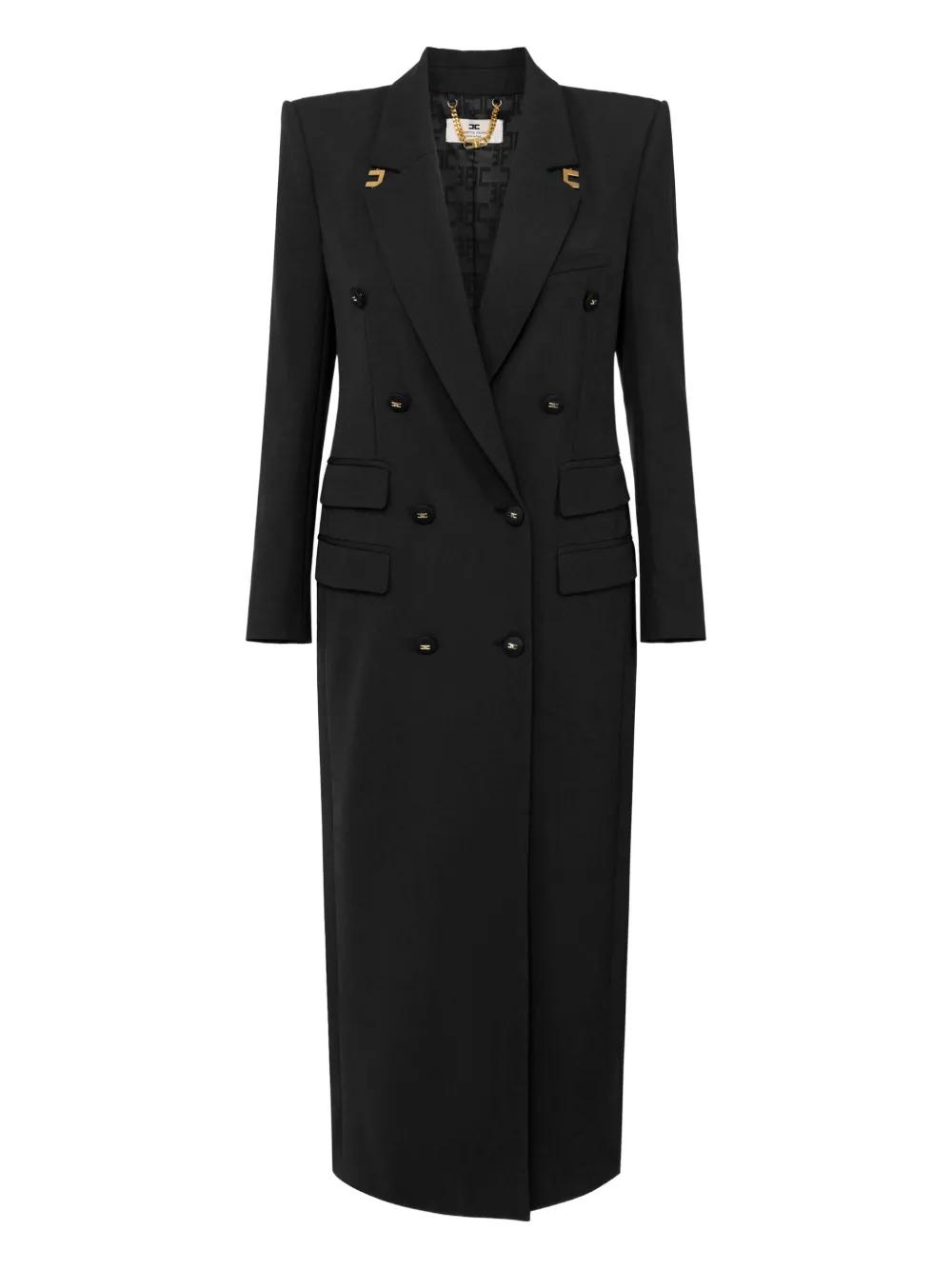 ELISABETTA FRANCHI ブラックロングコート ELISABETTA FRANCHI ブラックロングコート