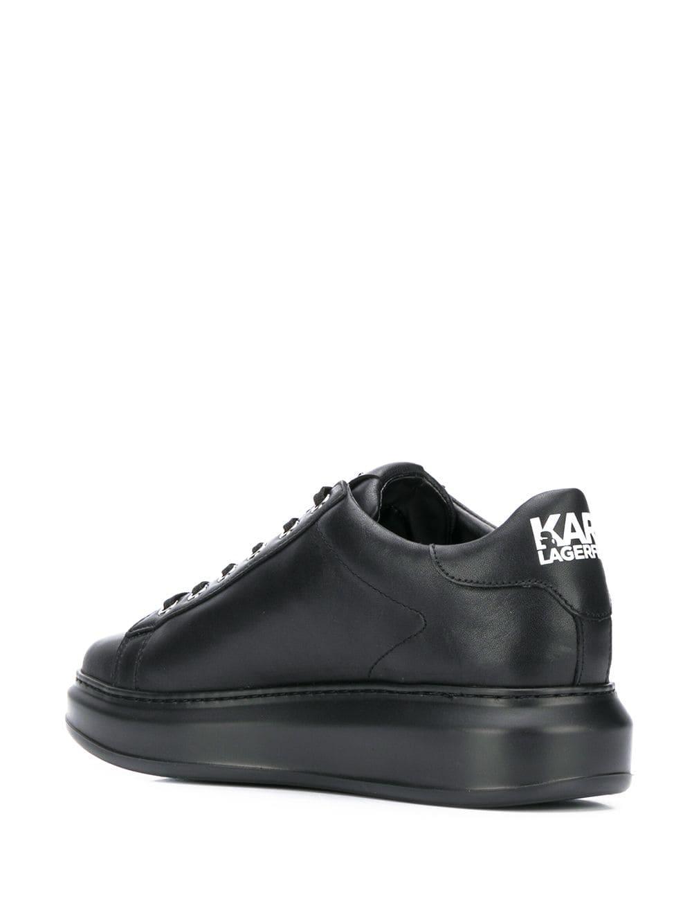 Karl Lagerfeld Leather Kapri Karl Ikonik Sneakers in Black - Lyst