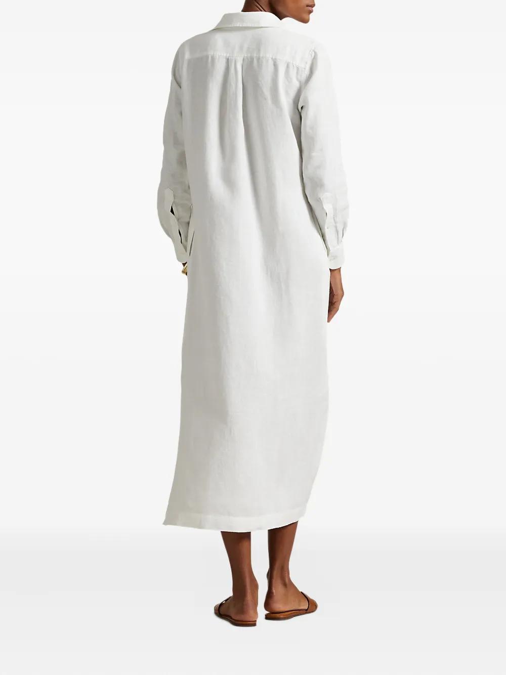 Polo Ralph Lauren Linen Dress in White | Lyst