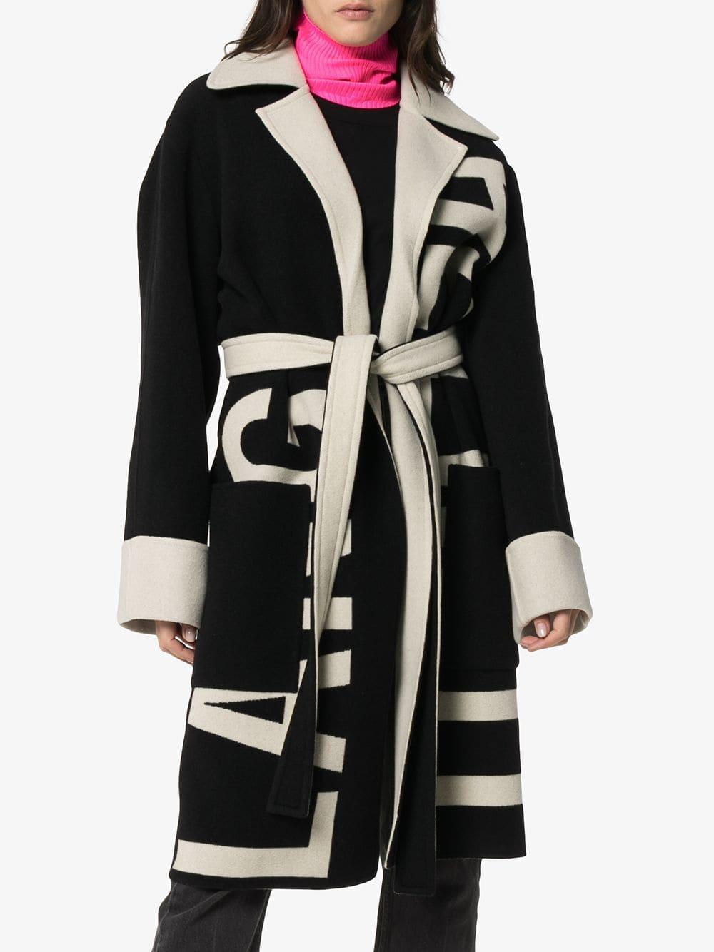 helmut lang wool blanket coat