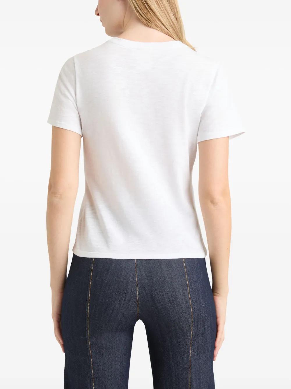 cinq a sept トップス Tシャツ ビジュー 白T 半袖 Cinq A Sept ビジュートリム Tシャツ | ホワイト | FARFETCH JP
