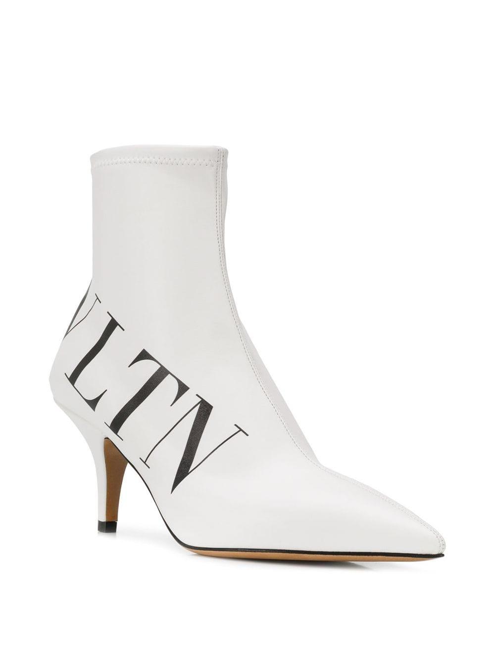 valentino white boots