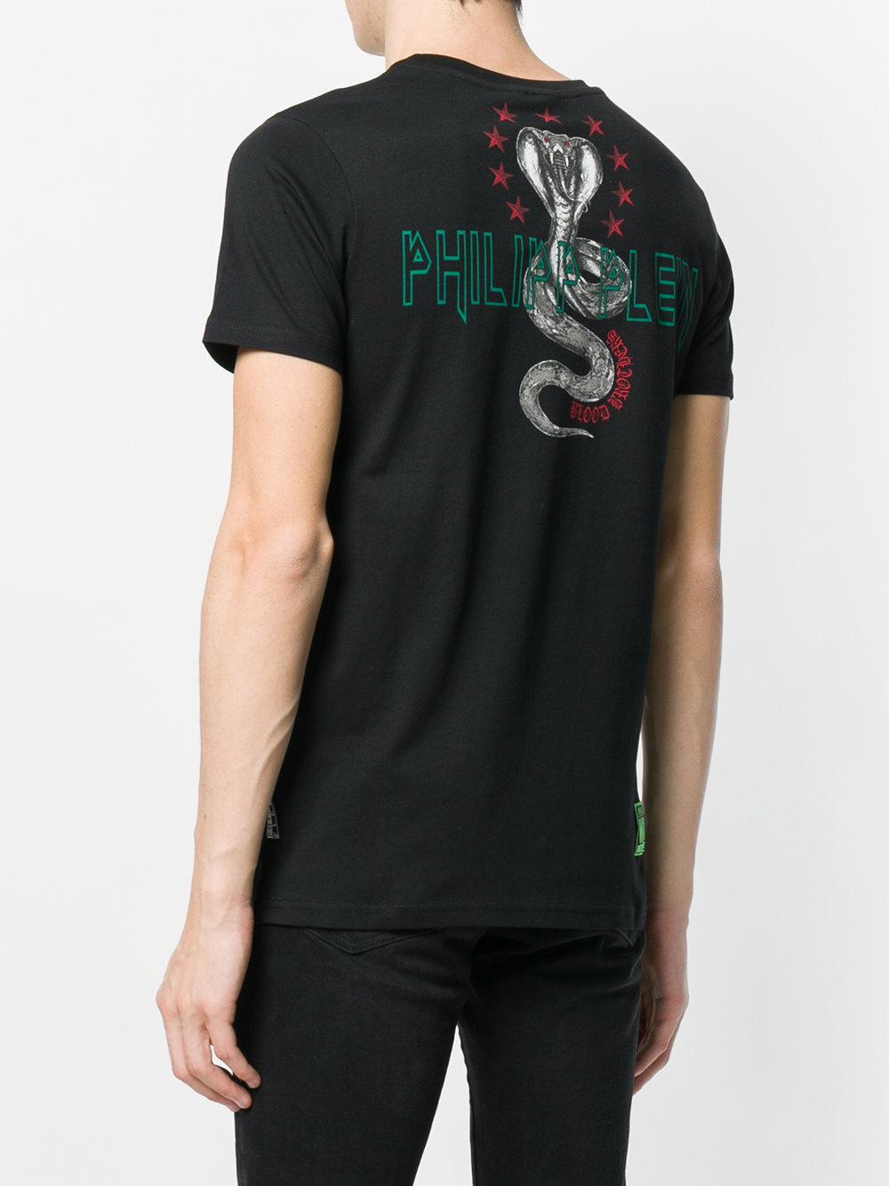 Philipp Plein Cobra T-shirt in Black for Men | Lyst