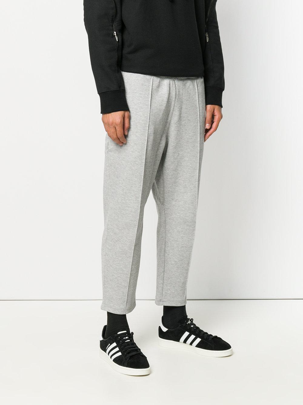 adidas Originals Cotton Instinct Cropped Pintuck Joggers in Grey (Gray) for  Men - Lyst