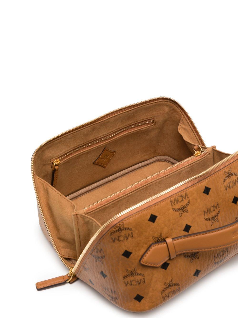 MCM Medium Ottomar Visetos print Wash Bag in Brown Lyst