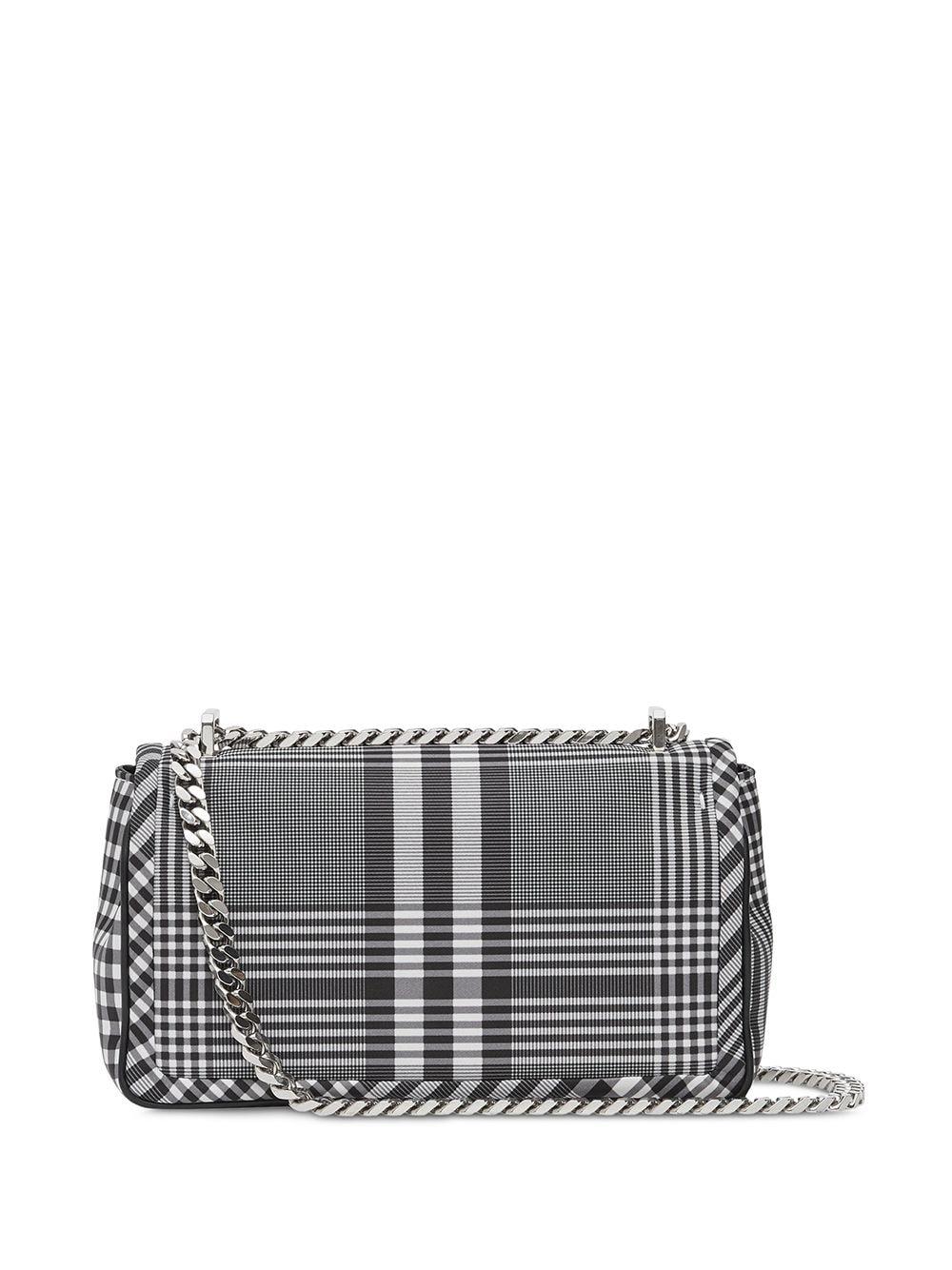 burberry black and white check handbag
