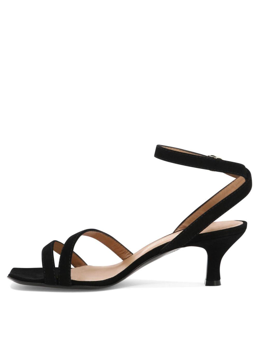 Black kitten heel sandals online