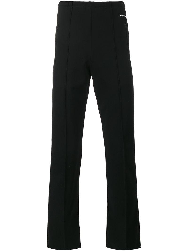 Balenciaga Synthetic Slim Flared Tracksuit Trousers in Black for Men - Lyst