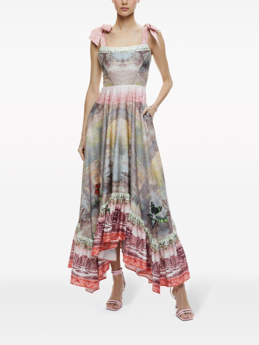 大人可愛い◎【alice + olivia】デローラ マキシドレス Alice + Olivia Delora Strapless Maxi Dress in Versailles
